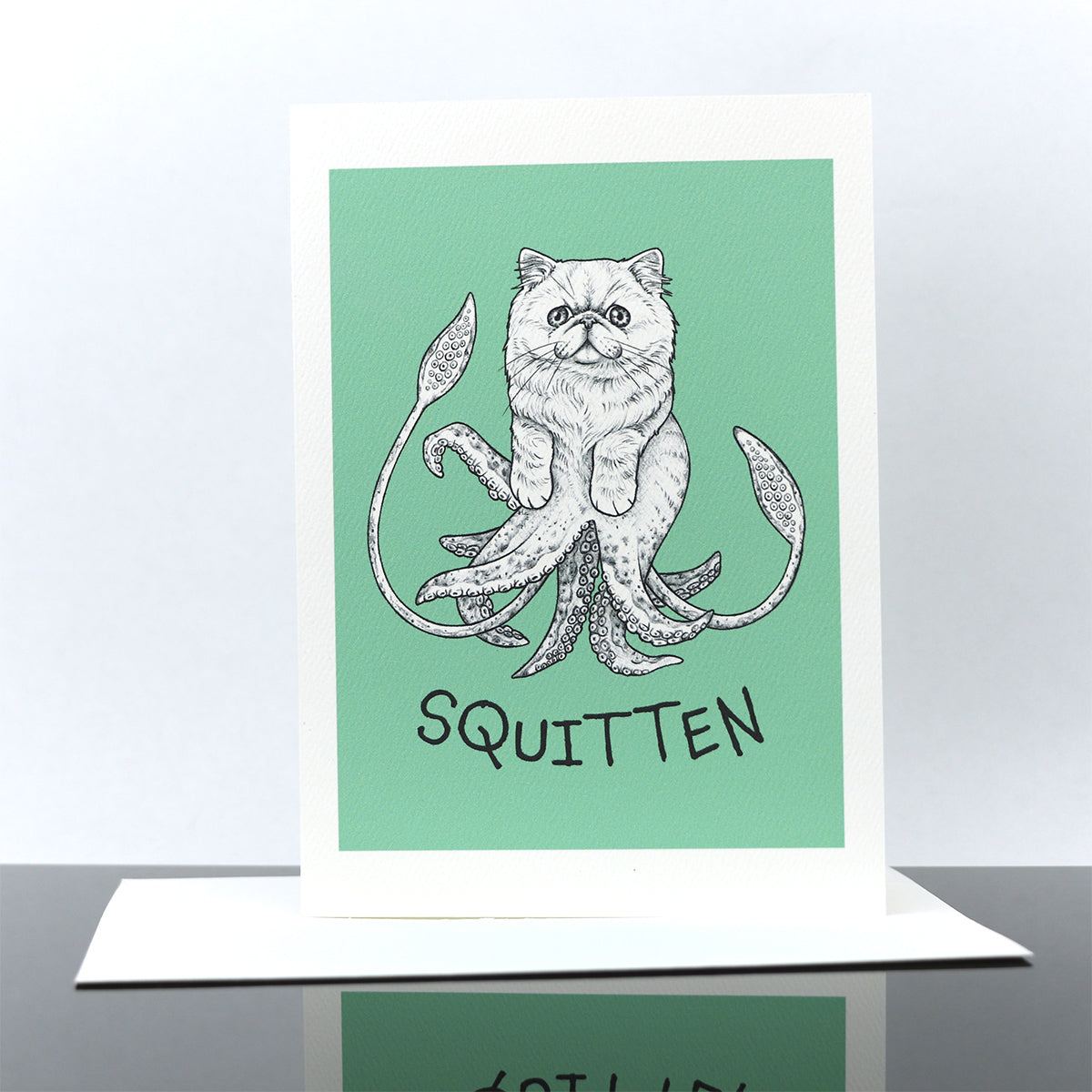 Squitten 5x7" Greeting Card