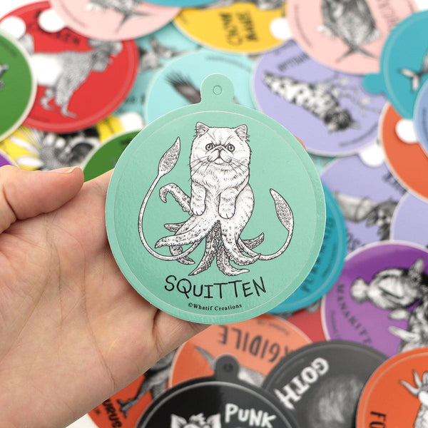 Squitten 3" Vinyl Sticker - Whatif Creations