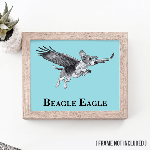 Beagle Eagle 8x10" Color Print - Whatif Creations