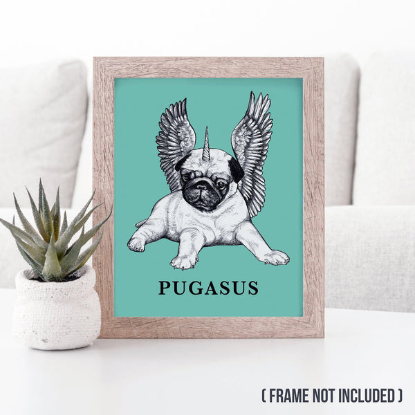 Pugasus 8x10" Color Print - Whatif Creations