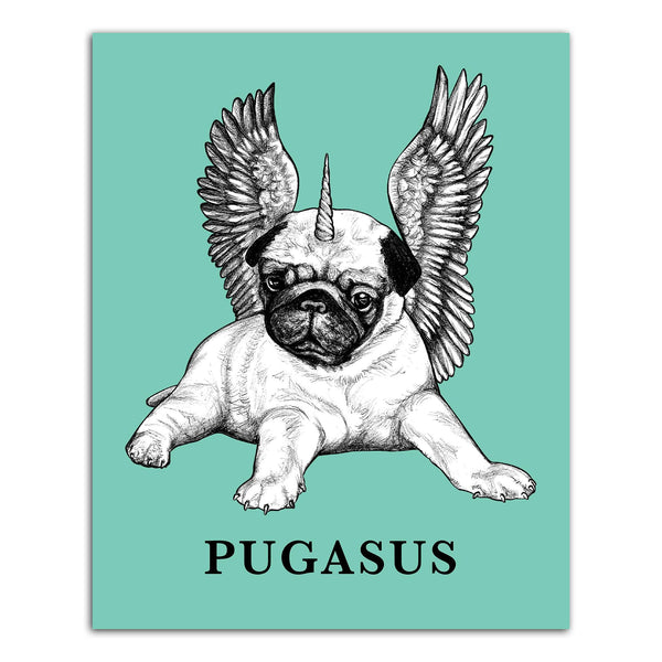 Pugasus 8x10" Color Print - Whatif Creations