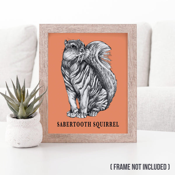 Sabertooth Squirrel 8x10" Color Print - Whatif Creations