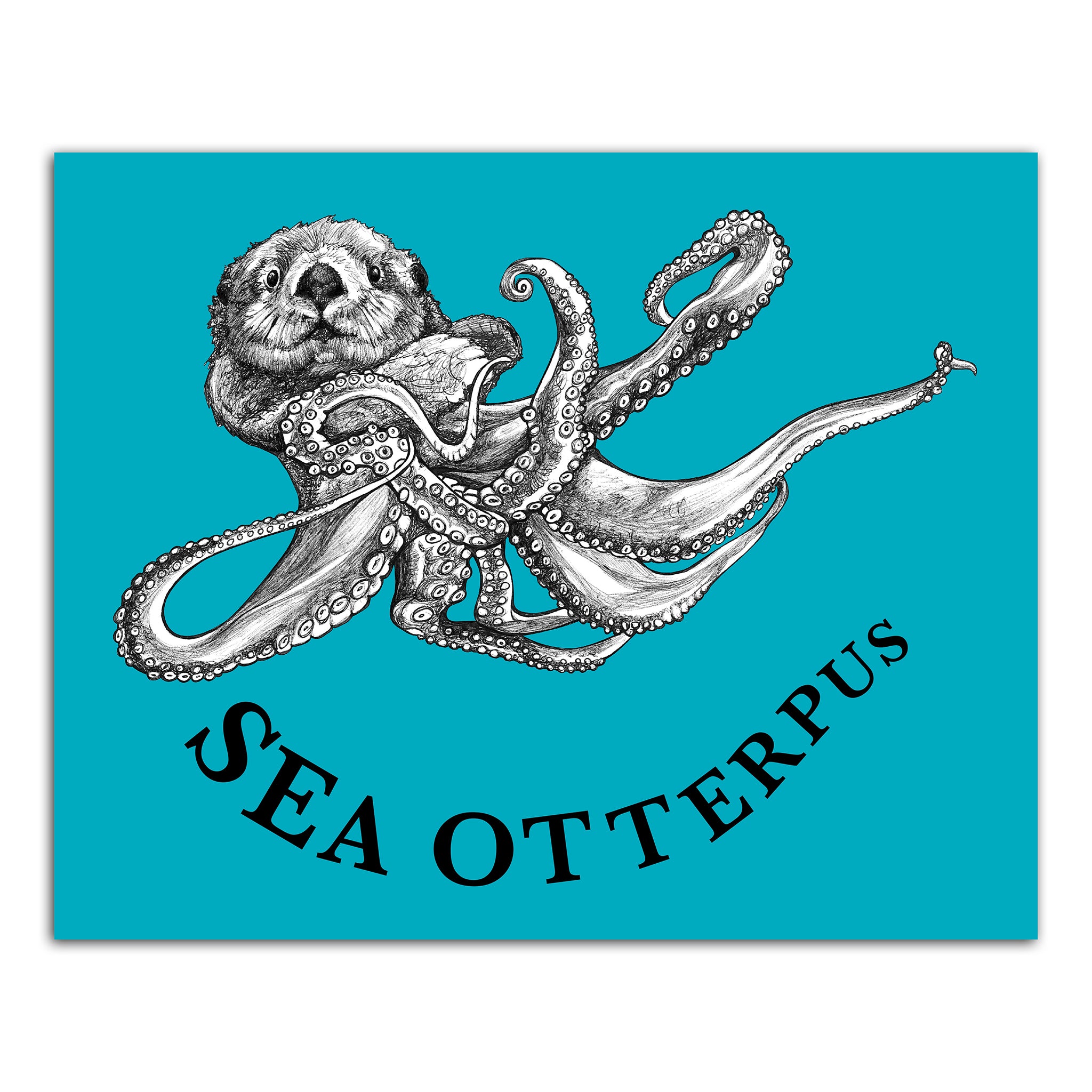 Sea Otterpus | Sea Otter + Octopus Hybrid Animal | 8x10" Color Print