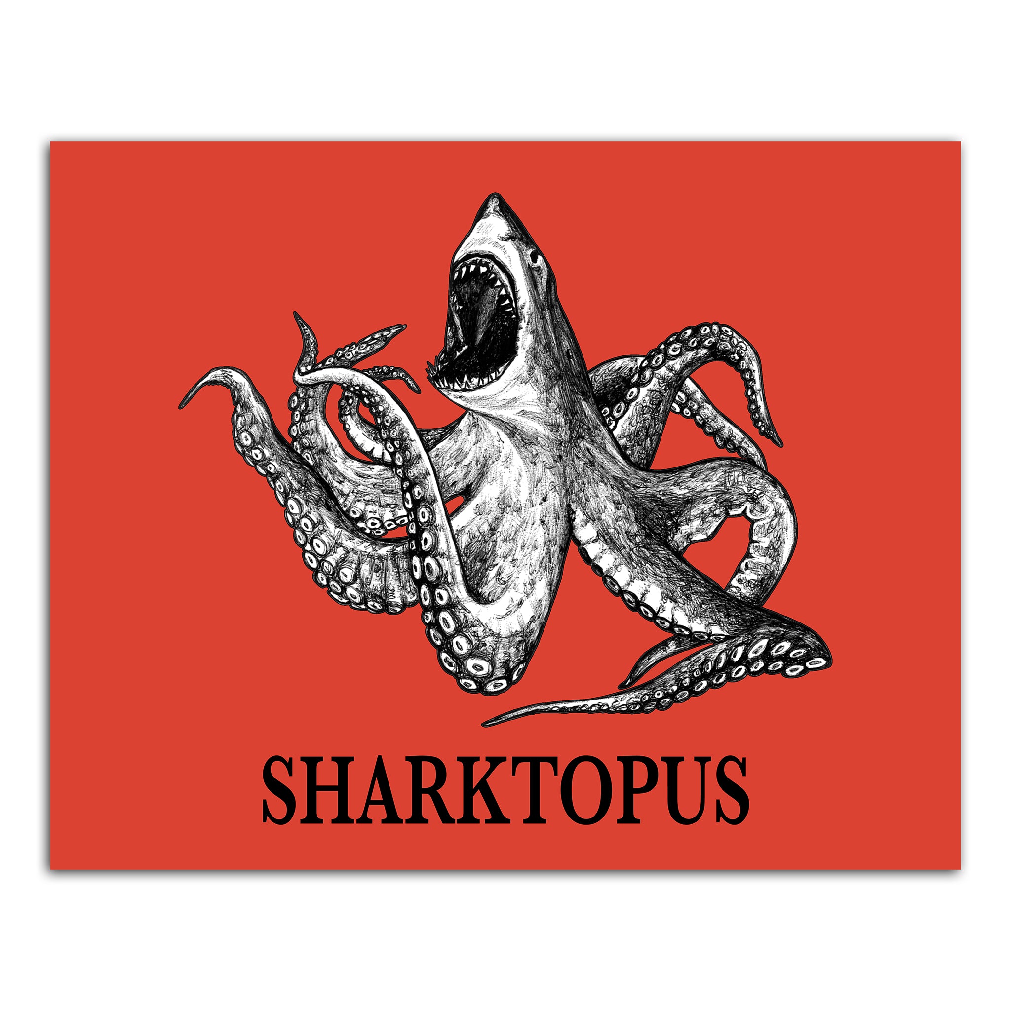 Sharktopus | Shark + Octopus Hybrid Animal | 8x10" Color Print