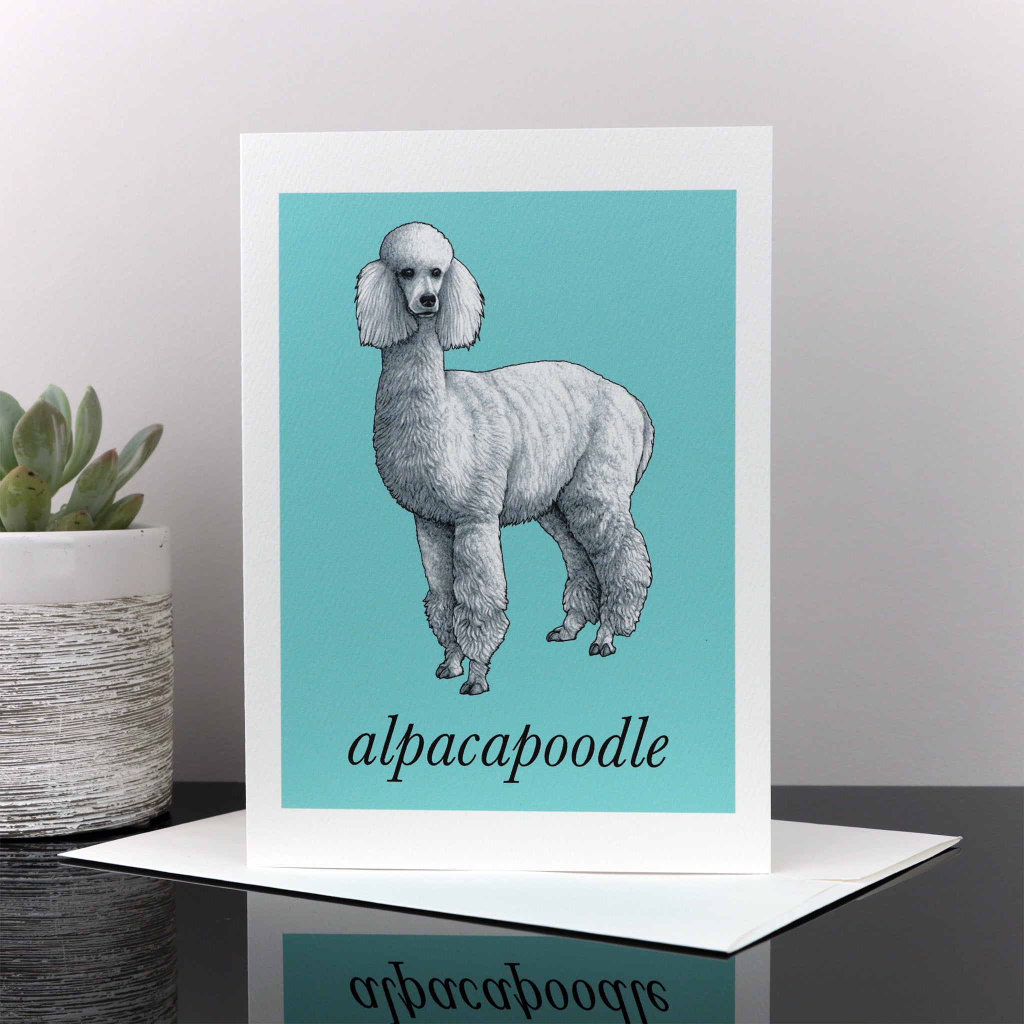 Alpacapoodle 5x7" Greeting Card