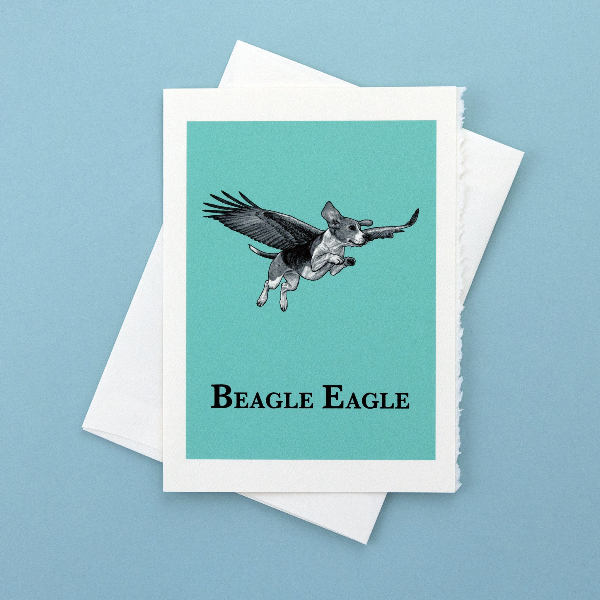 Beagle Eagle 5x7" Greeting Card