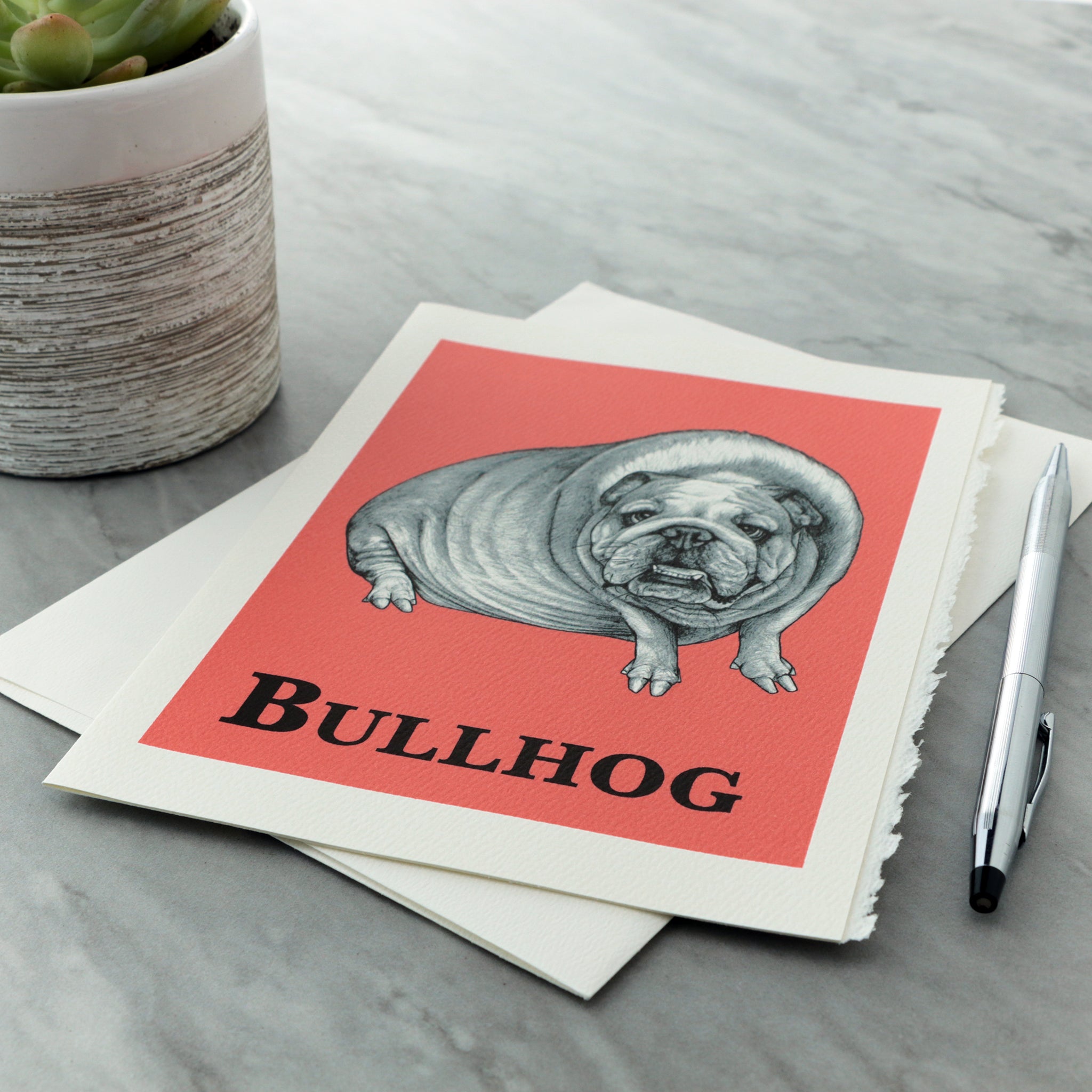 Bullhog 5x7" Greeting Card
