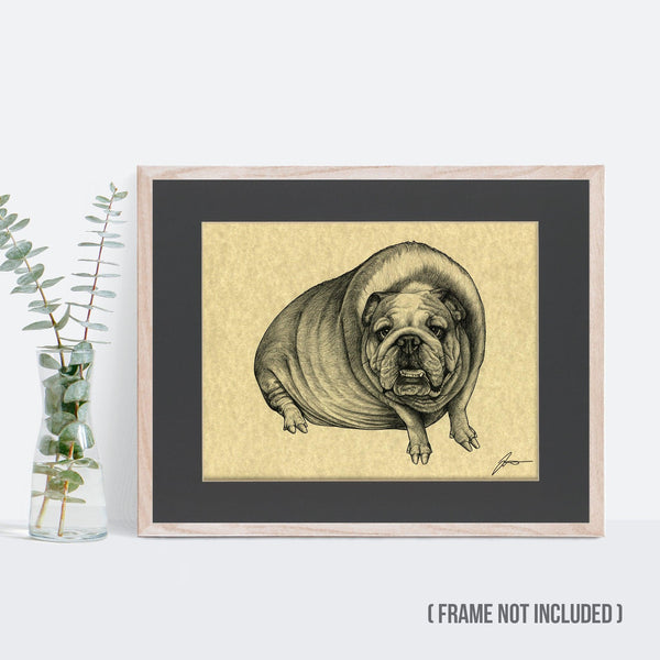 Bullhog 11x14" Parchment Print - Whatif Creations