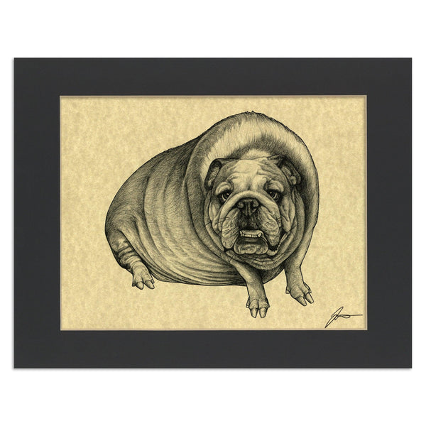 Bullhog 11x14" Parchment Print - Whatif Creations