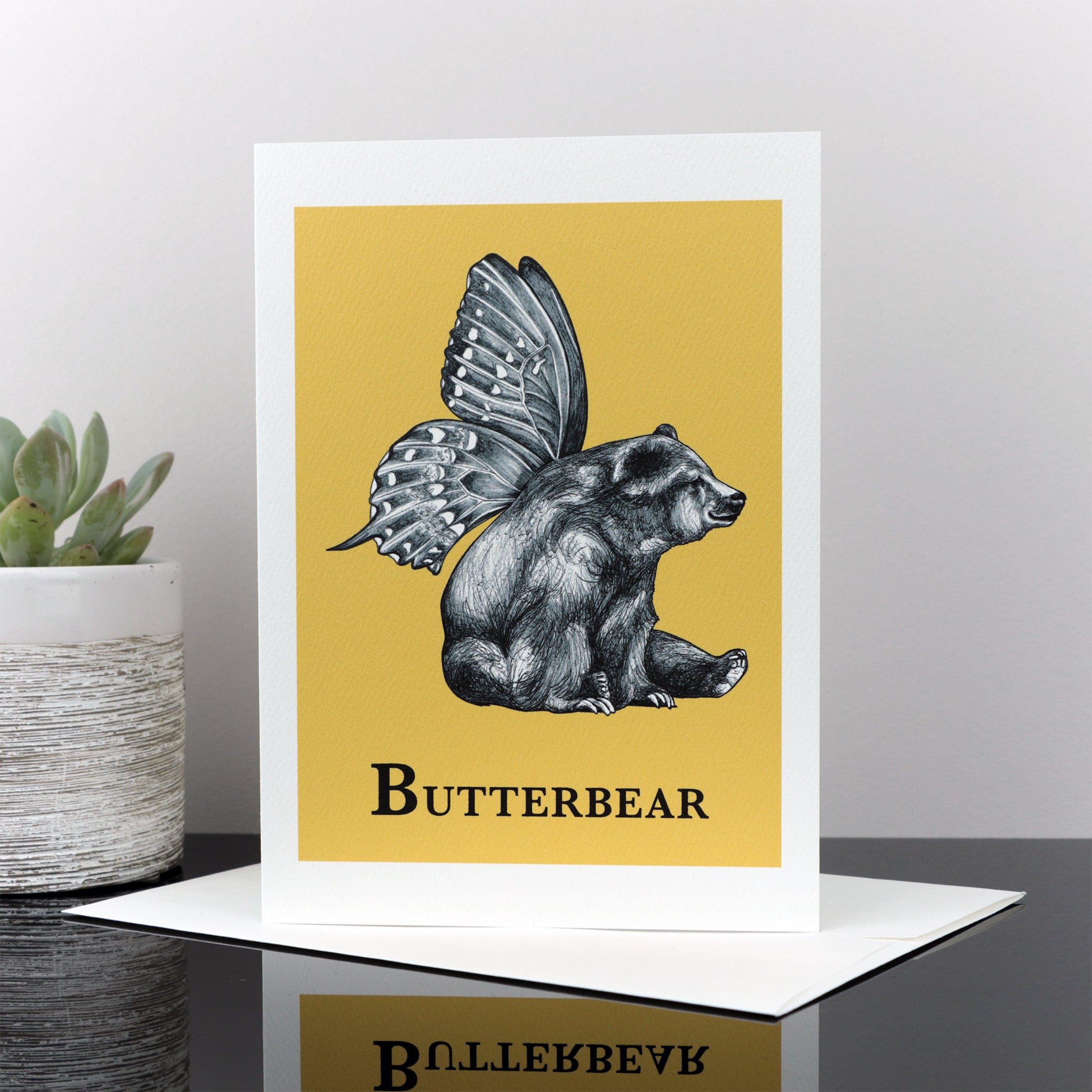 Butterbear 5x7" Greeting Card