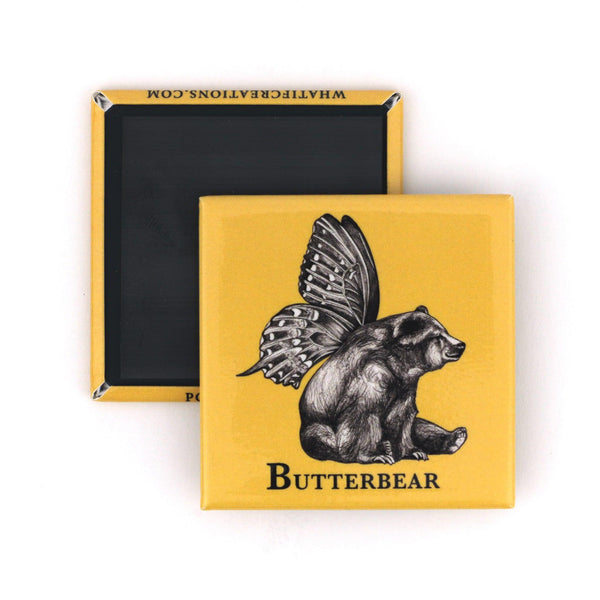 Butterbear 2" Fridge Magnet - Whatif Creations