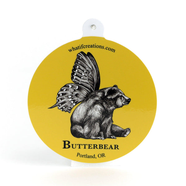 Butterbear 3" Vinyl Sticker - Whatif Creations