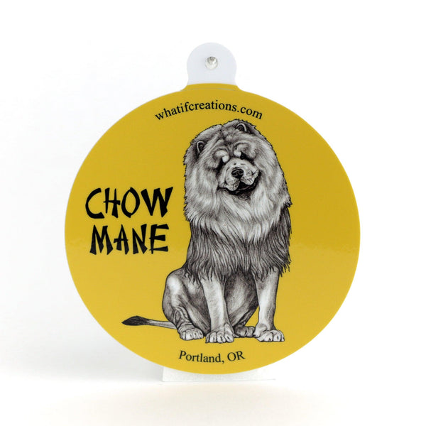 Chow Mane 3" Vinyl Sticker - Whatif Creations