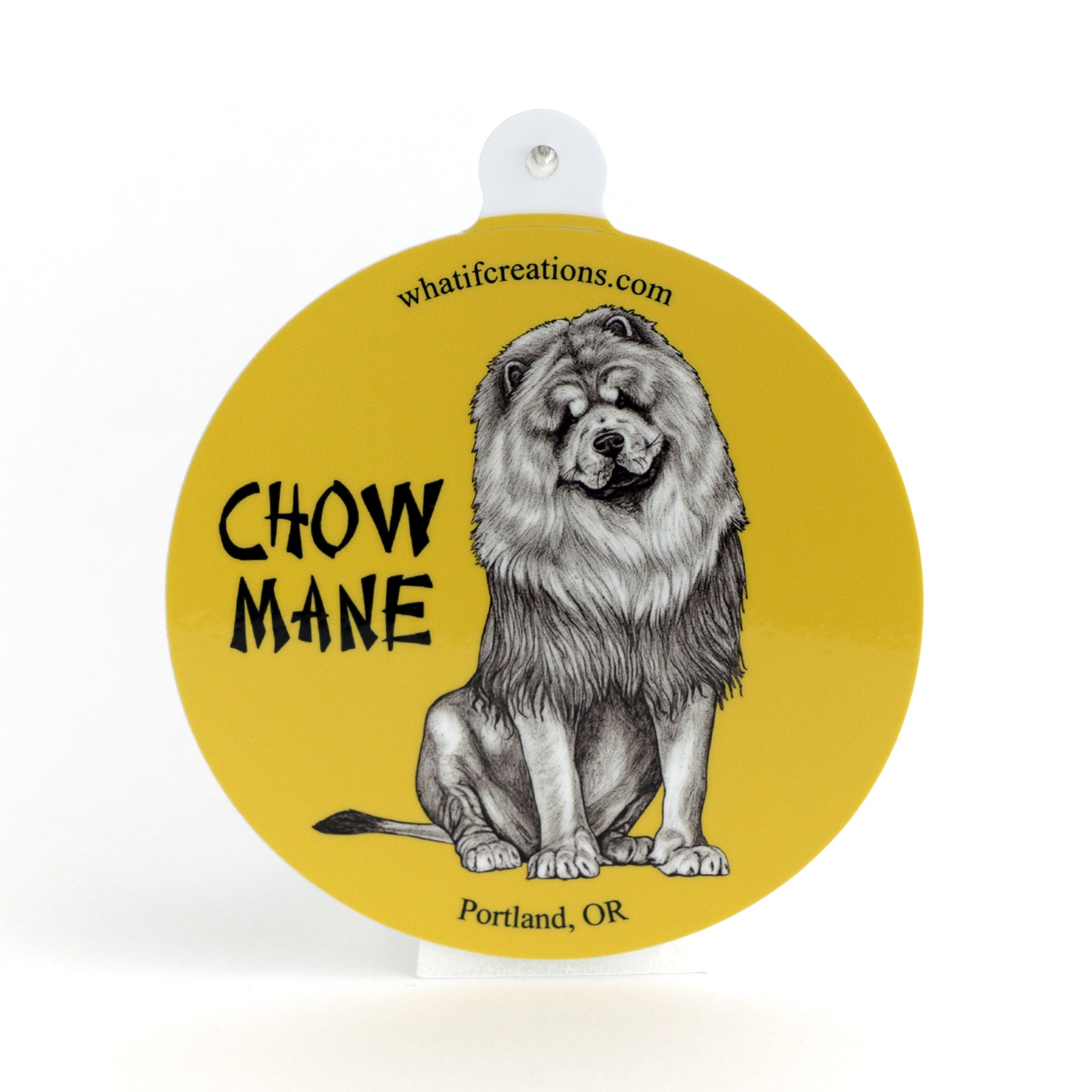 Chow Mane 3" Vinyl Sticker