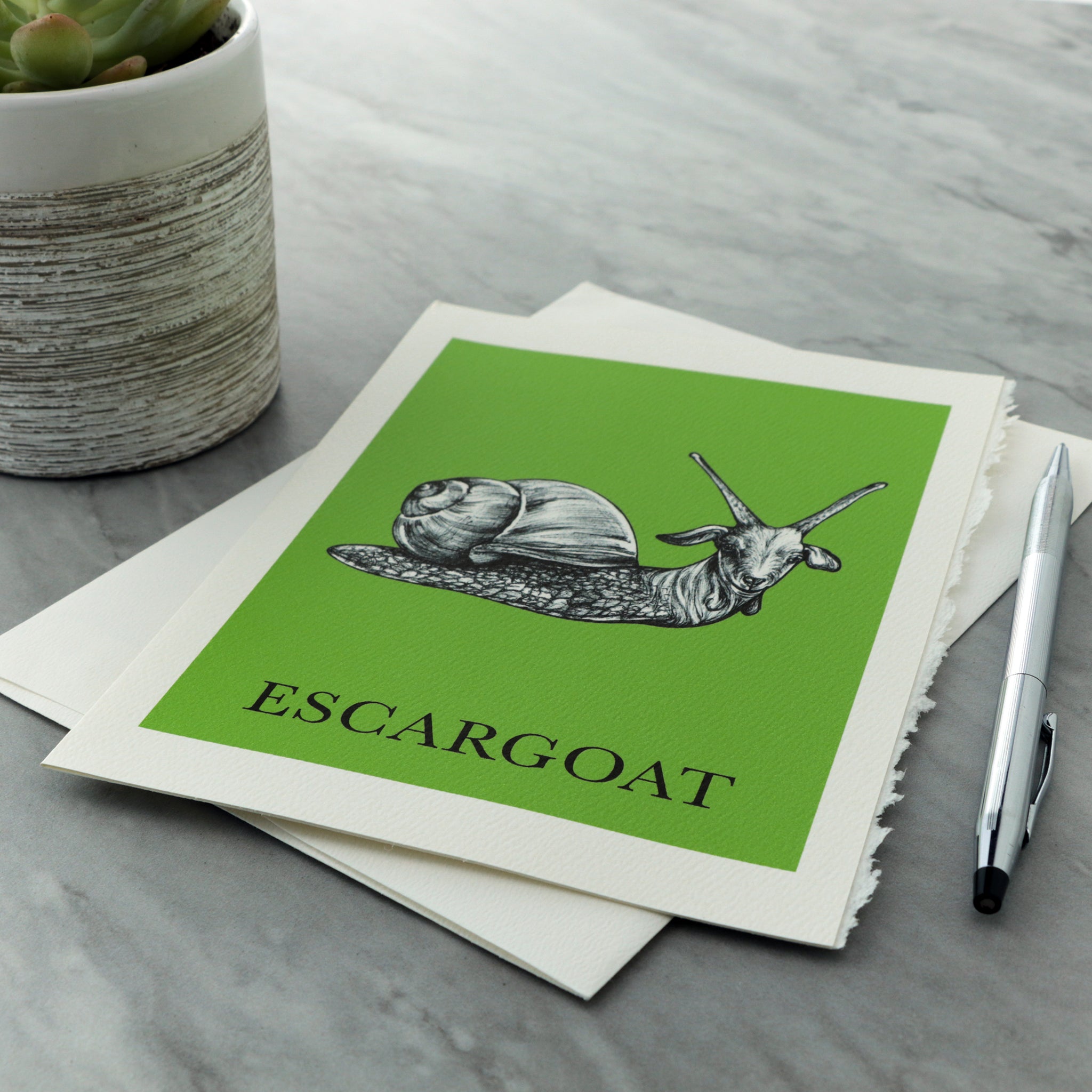 Escargoat 5x7" Greeting Card