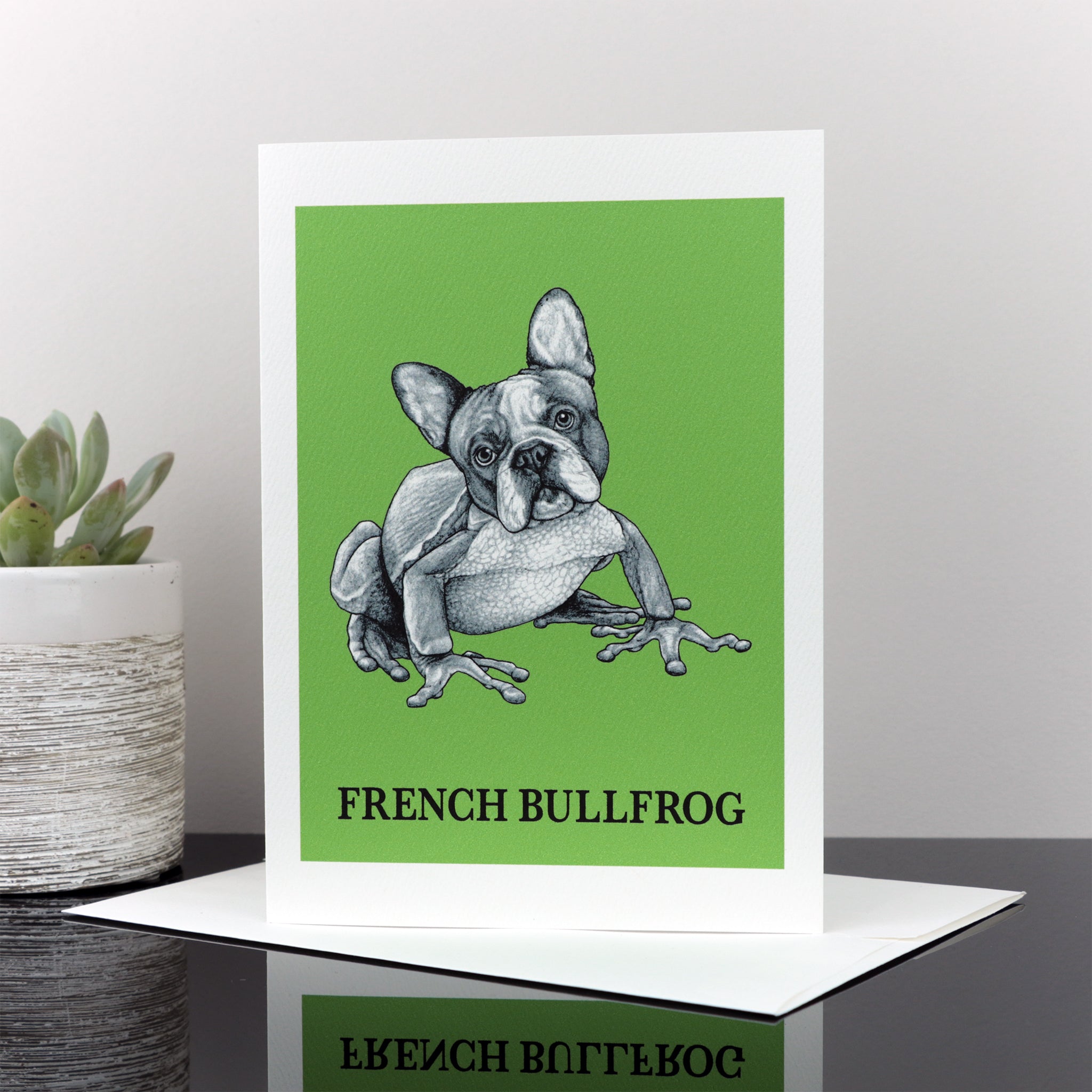 French Bullfrog 5x7" Greeting Card