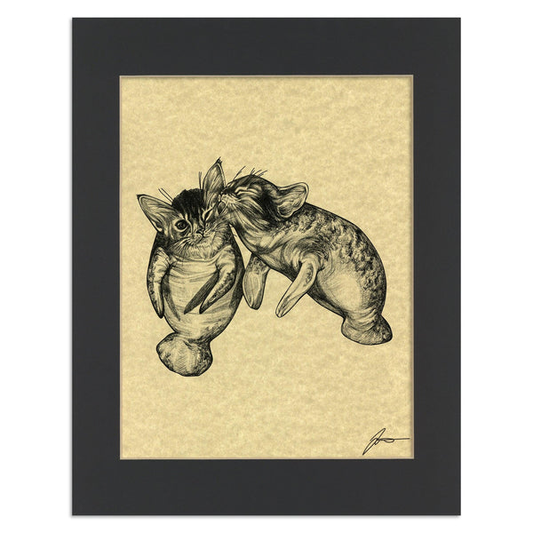 Manakittens 11x14" Parchment Print - Whatif Creations