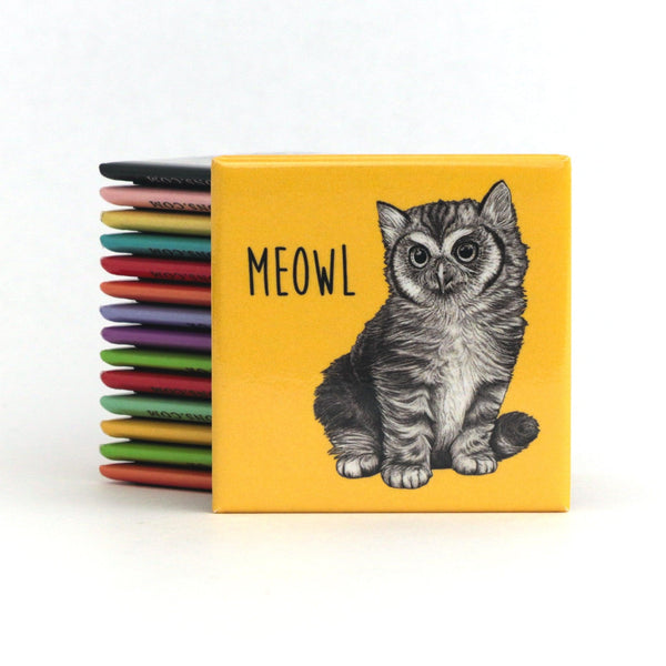 Meowl 2" Fridge Magnet - Whatif Creations