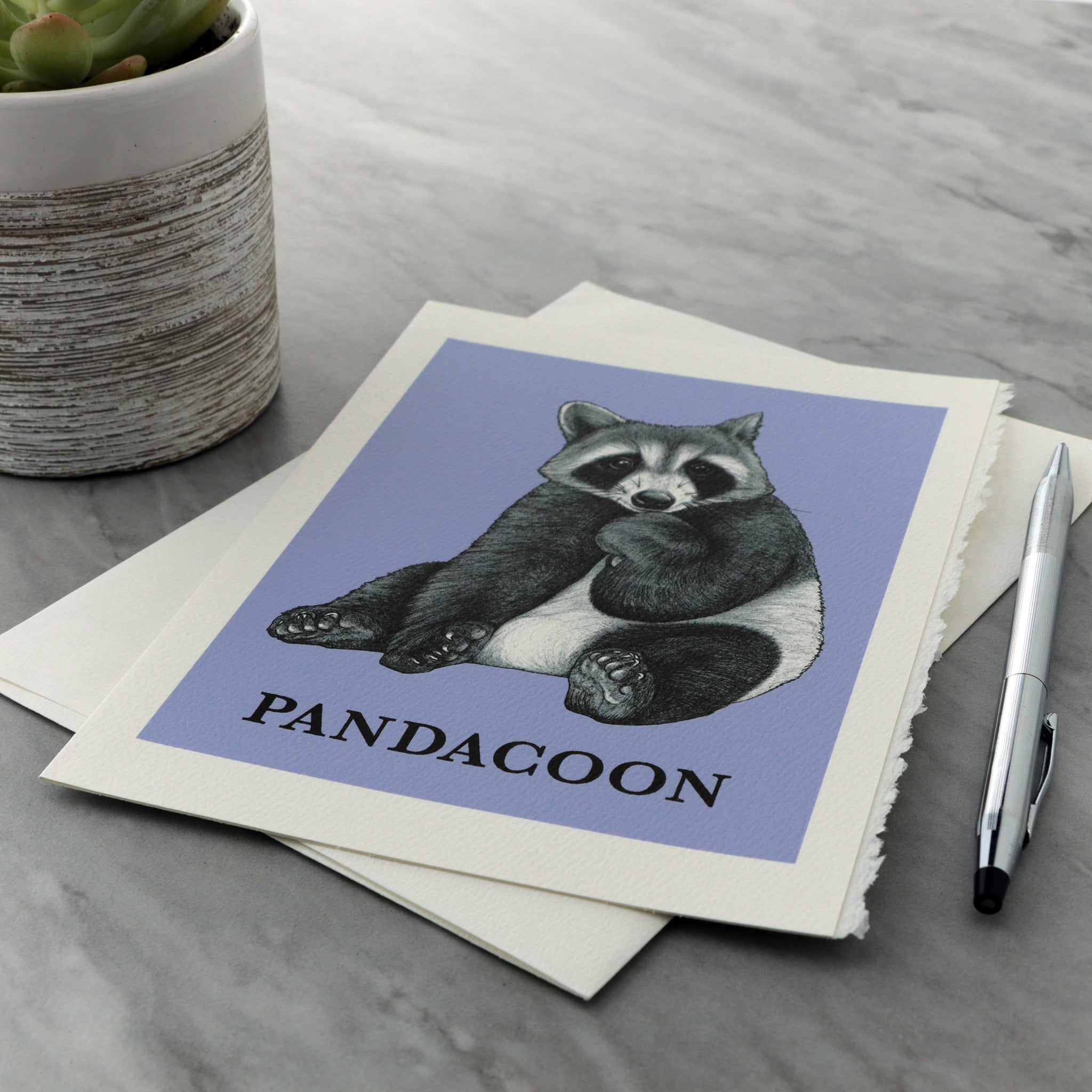 Pandacoon 5x7" Greeting Card