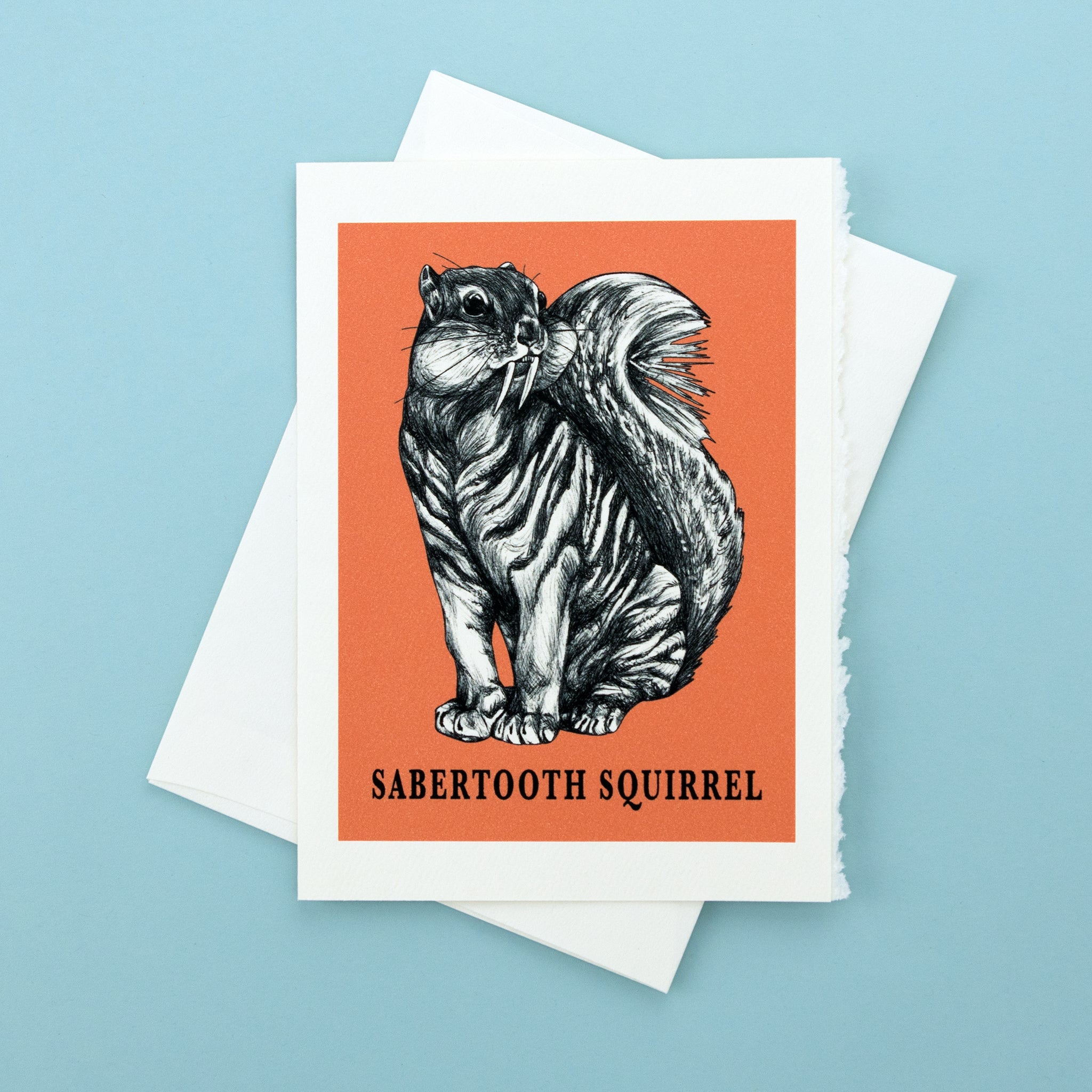 Sabertooth Squirrel 5x7" Greeting Card