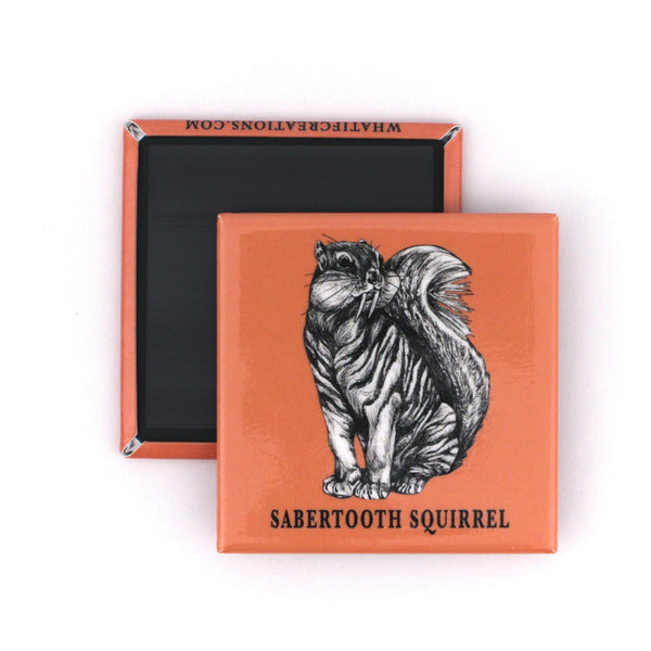 Sabertooth Squirrel 2" Fridge Magnet - Whatif Creations