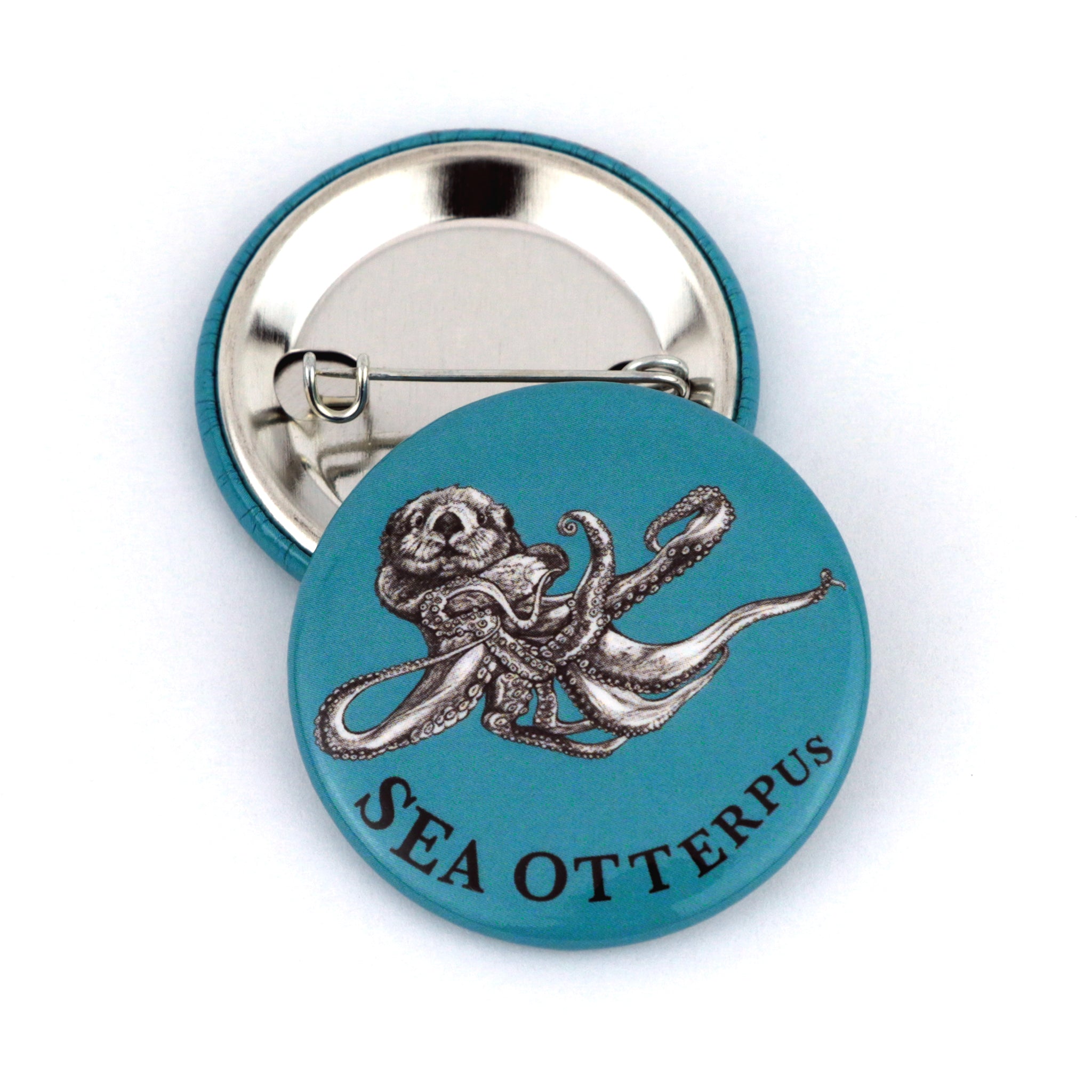 Sea Otterpus | Sea Otter + Octopus Hybrid Animal | 1.5" Pinback Button