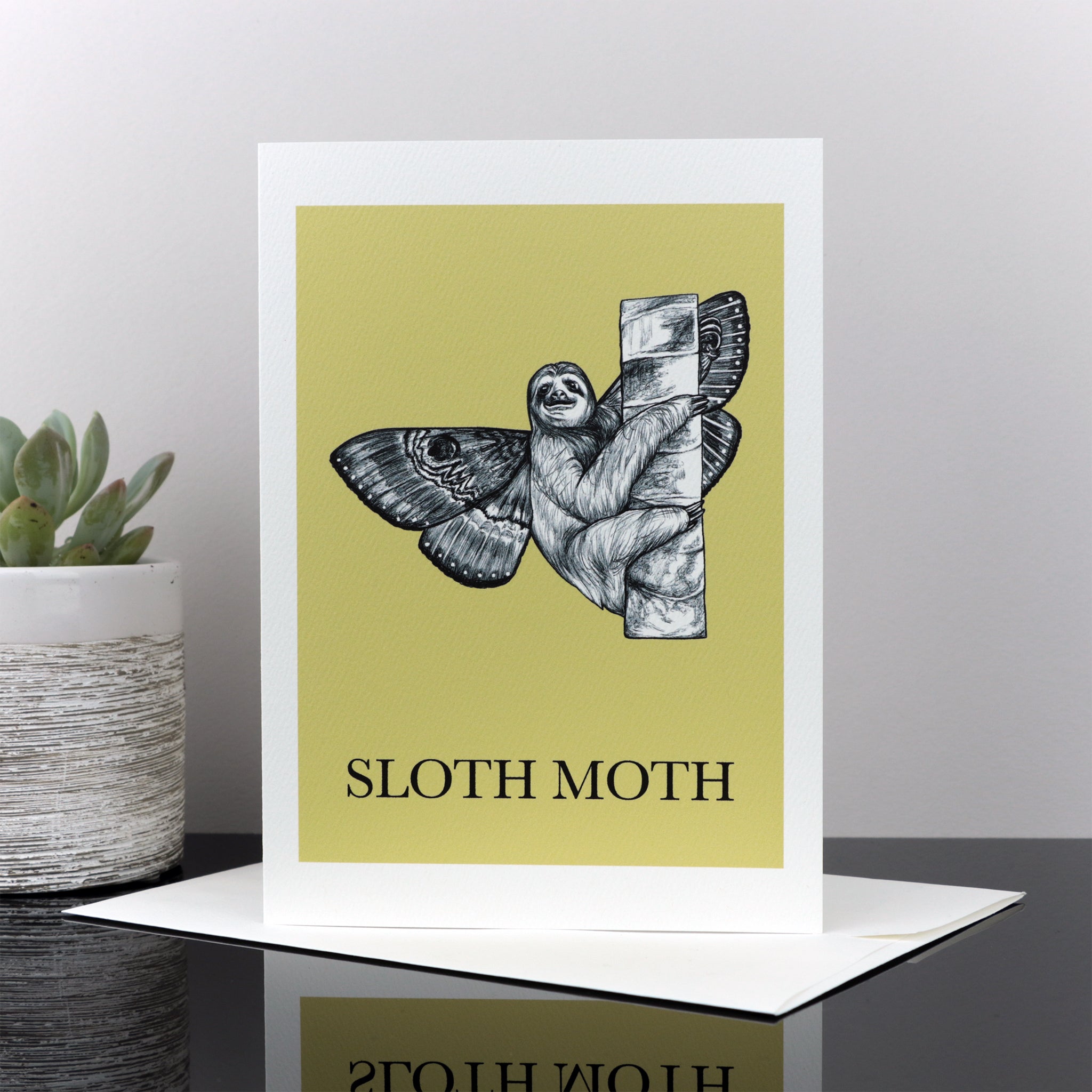 Sloth Moth 5x7" Greeting Card